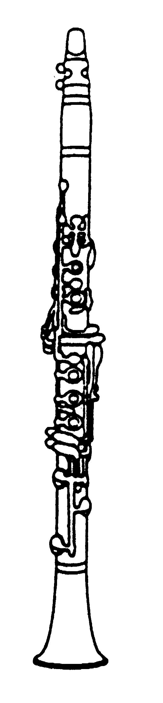 540x2320 Collection Of Free Clarinet Drawing Outline. Download On Ubisafe - Clarinet Sketch