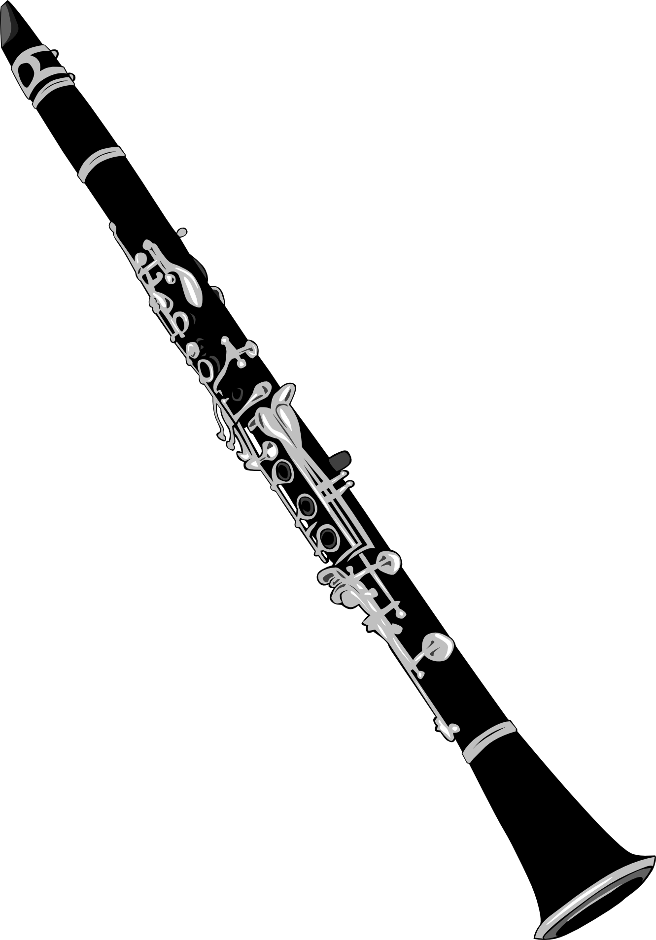 1331x1908 Collection Of Free Clarinet Drawing Transparent Background - Clarinet Sketch