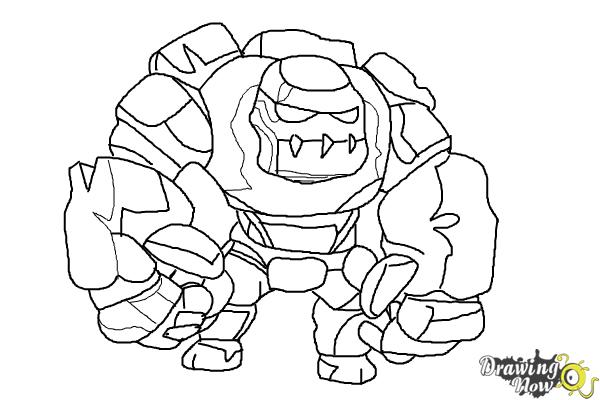 600x400 How To Draw Clash Of Clans Golem - Clash Of Clans Sketch
