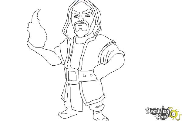 600x400 How To Draw Clash Of Clans Wizard - Clash Of Clans Sketch