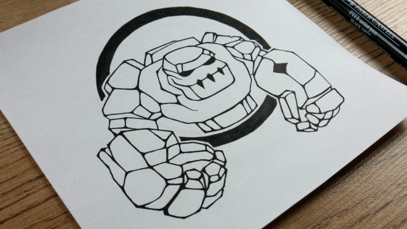 825x464 Clash Of Clans ( Golem ) Inktober 2017 Speed Drawing Day 6 - Clash Of Clans Sketch