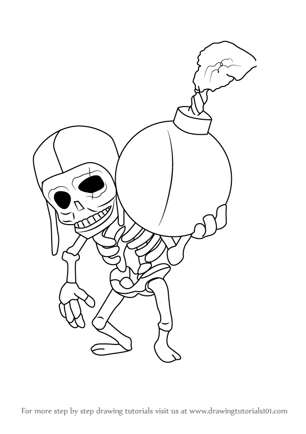 598x848 Learn How To Draw Wall Breaker From Clash Of The Clans (Clash Of - Clash Of Clans Sketch
