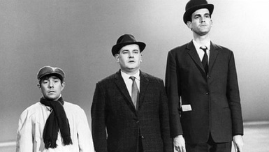 385x218 Ronnie Corbett (Left), Ronnie Barker, And John Cleese (Right), In - Class Sketch