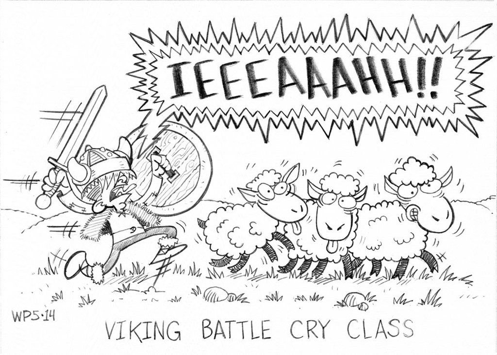 1024x732 Viking Battle Cry Class - Class Sketch