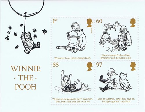 500x386 Pooh Post And Go Stamps - Classic Winnie The Pooh Sketches