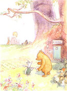 132x180 Winnie The Pooh Prints Childrens Illustrations Vintage Prints - Classic Winnie The Pooh Sketches