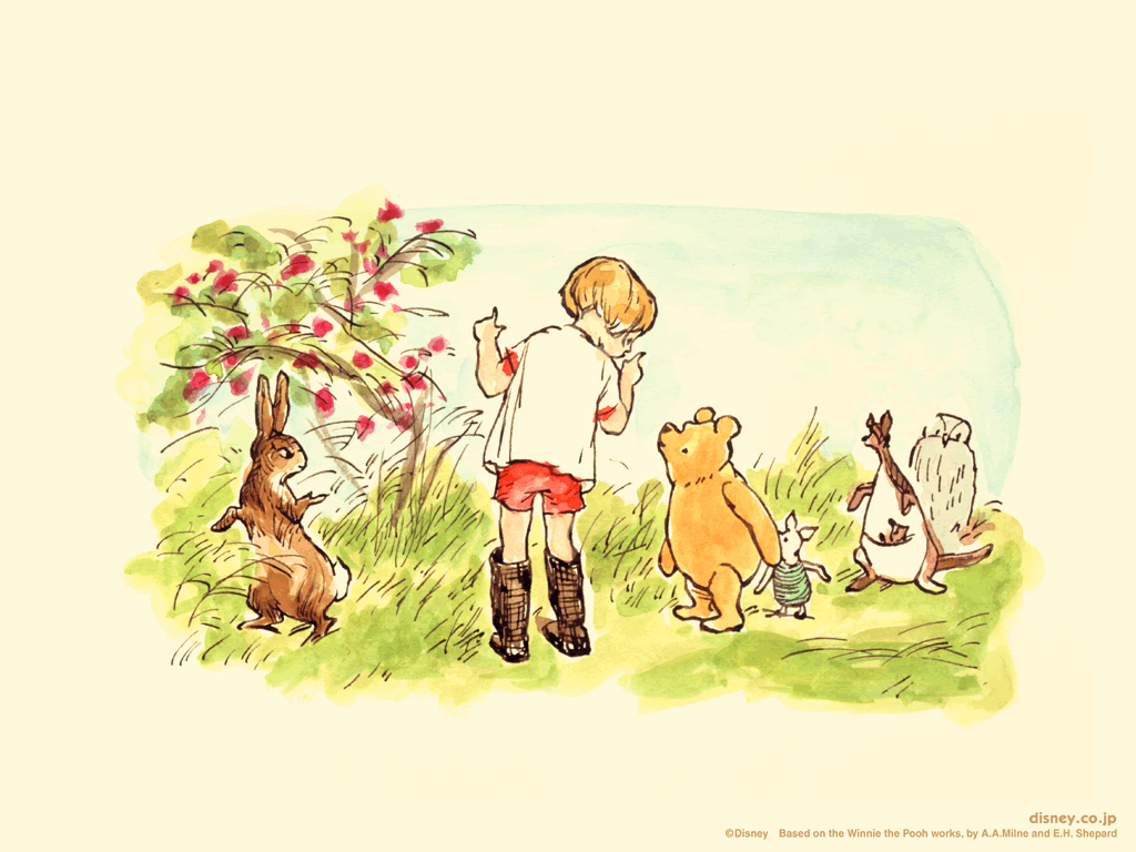1024x768 Winnie The Pooh Illustrations Holleeanne - Classic Winnie The Pooh Sketches
