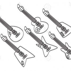 300x300 Photostock Vector Vector Graphic Arts Sketch Of Drawing Classical - Classical Guitar Sketch