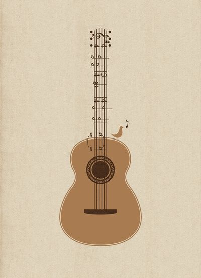 400x554 Play Me The Music Of Your Heart..... Music World - Classical Guitar Sketch