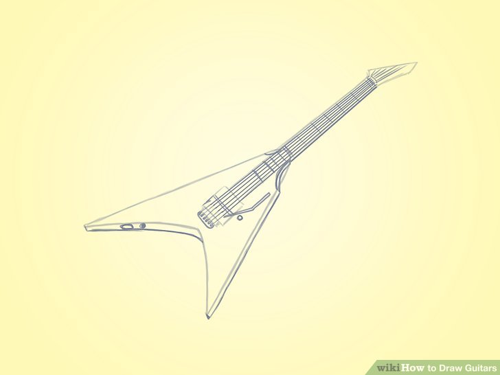 728x546 4 Ways To Draw Guitars - Classical Guitar Sketch