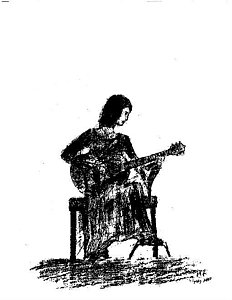 232x300 Classical Guitar Music Drawings Fine Art America - Classical Guitar Sketch