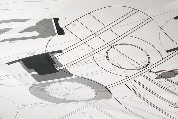 750x500 Classical Guitar Plans - Classical Guitar Sketch