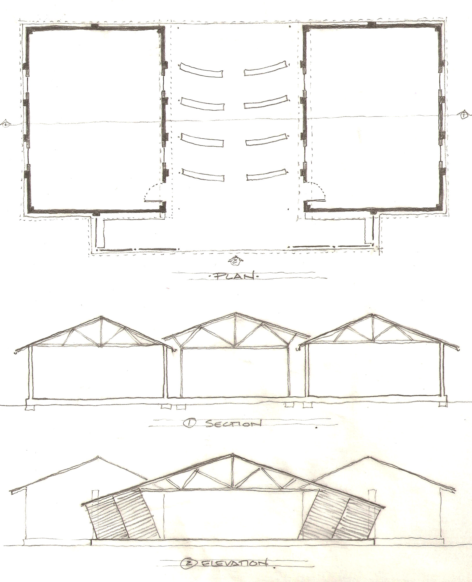 1627x2003 Classroom Sketch 2 Afritekt - Classroom Sketch