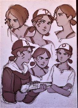 254x350 Clementine Sketch By Hjoe8 The Walking Dead The - Clementine Sketch