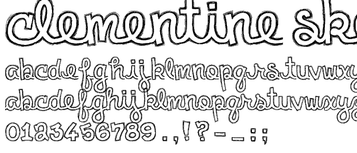 700x300 Clementine Sketch Font Script Various Category - Clementine Sketch