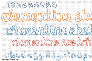 300x200 Clementine Sketch Font Download - Clementine Sketch