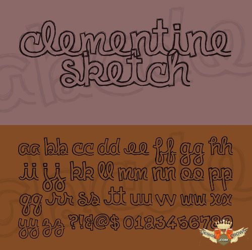 500x496 Clementine Sketch Font Style - Clementine Sketch Font