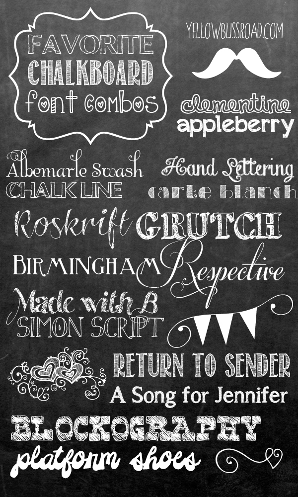 600x1000 Favorite Free Chalkboard Font Combos - Clementine Sketch Font
