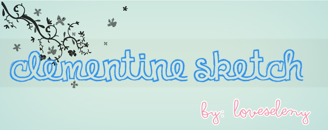 676x269 Font Clementine Sketch By Loveseleny - Clementine Sketch Font