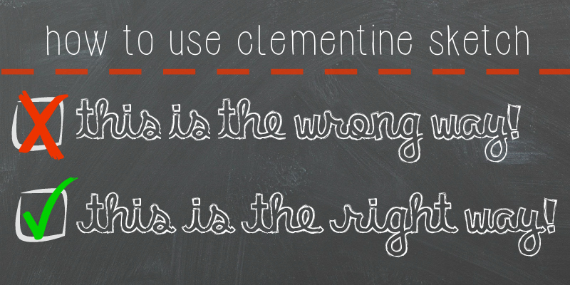 800x400 The Best Free Chalkboard Fonts - Clementine Sketch Font