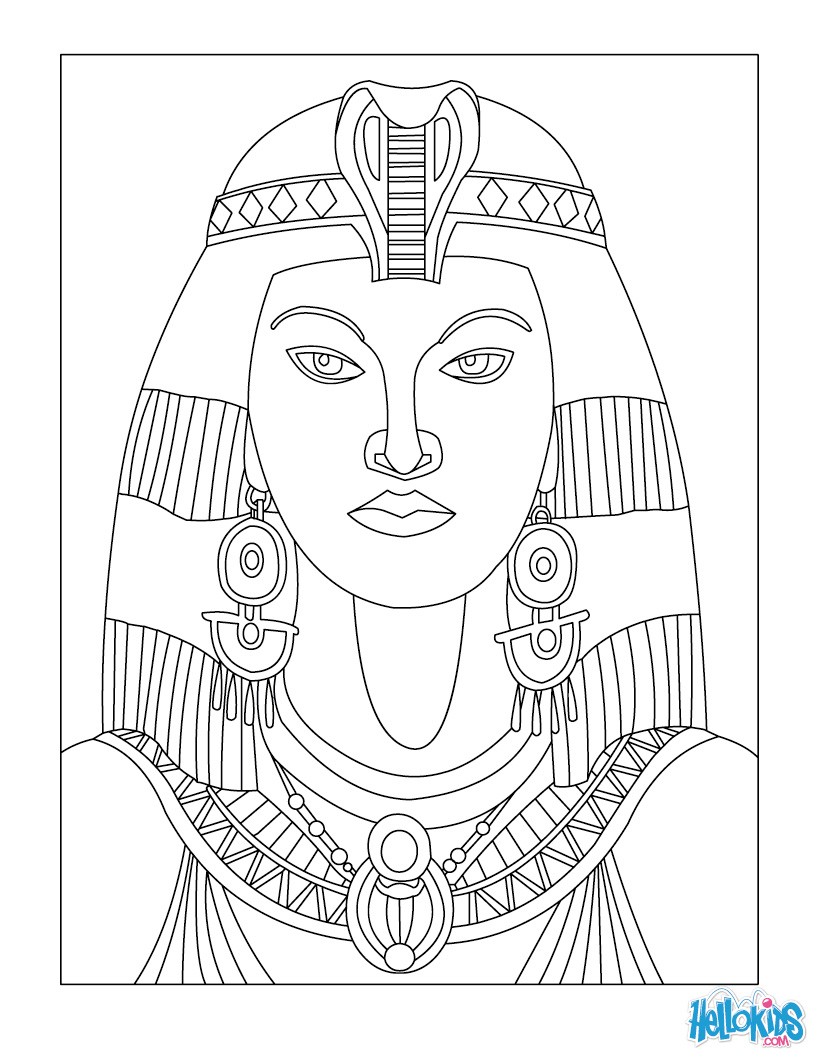 820x1060 Cleopatra Queen Of Egypt For Kids Coloring Pages - Cleopatra Sketch