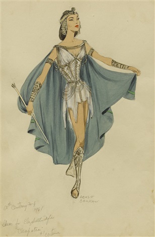 308x470 Costume Sketch For Elizabeth Taylor In Cleopatra Sketch By Adele - Cleopatra Sketch