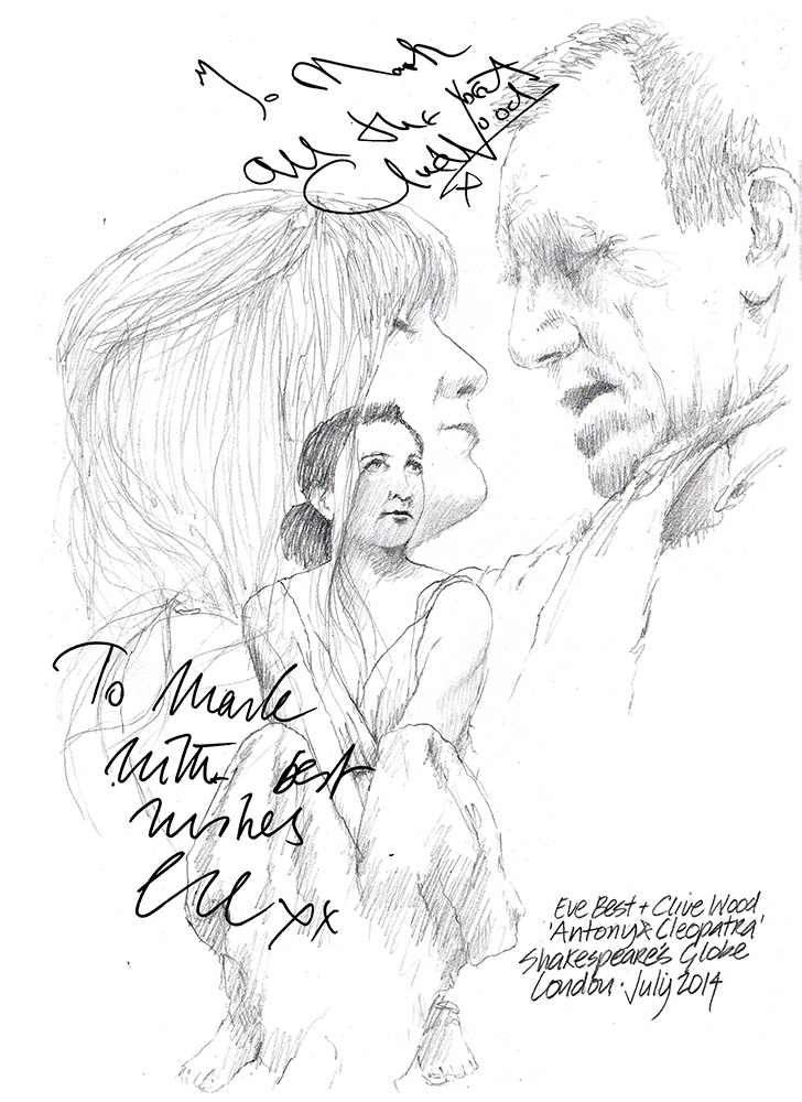 728x1000 Drawing Eve Best And Clive Wood In Antony And Cleopatra - Cleopatra Sketch