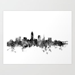 264x264 Cleveland Skyline Art Prints Society6 - Cleveland Skyline Sketch