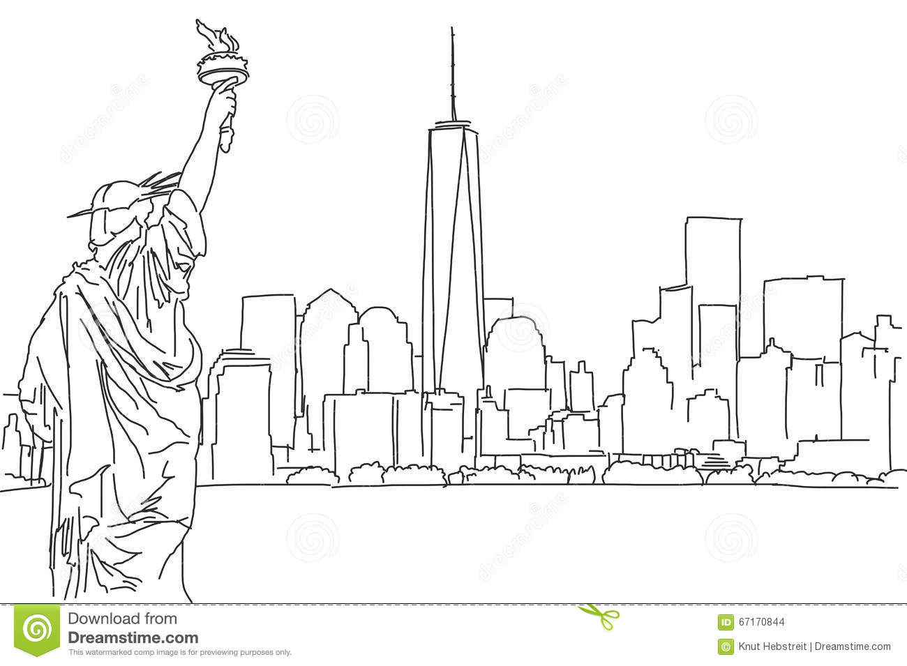 1300x955 Collection Of Skyline Drawing Outline High Quality, Free - Cleveland Skyline Sketch