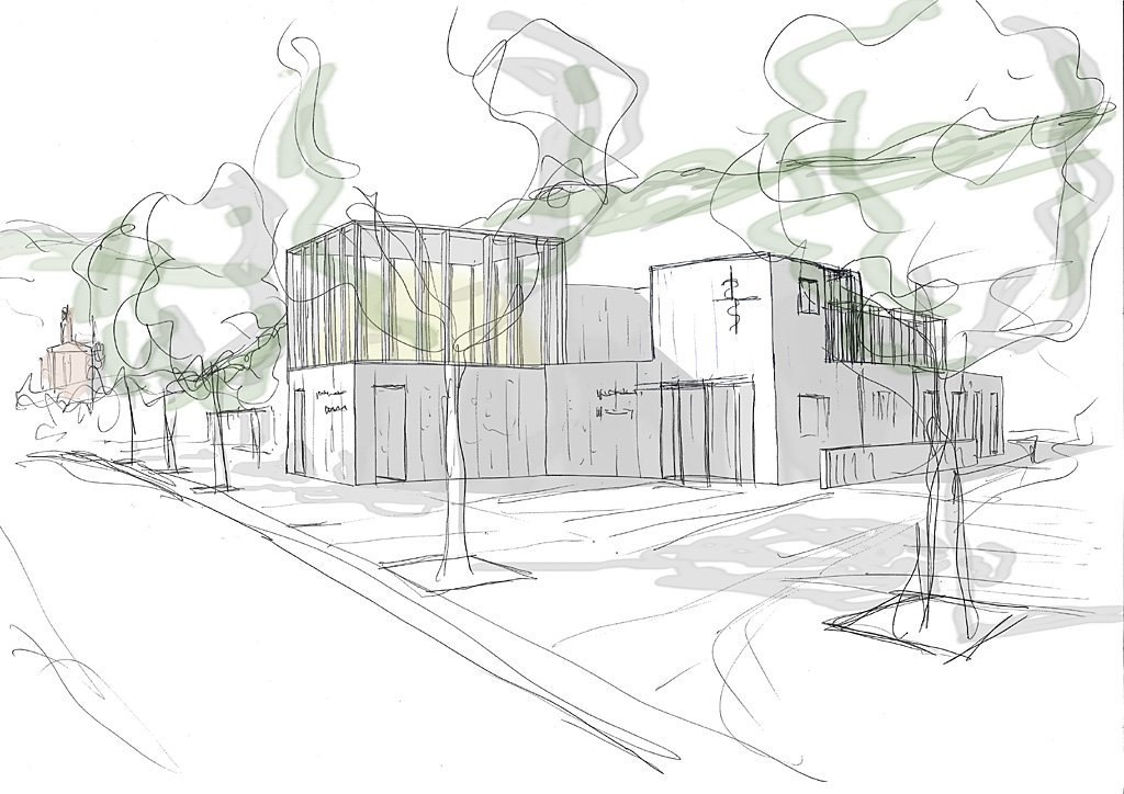 1024x724 Bruno Tonelli On Twitter Public Clinic And Pharmacy, Sketch - Clinic Sketch