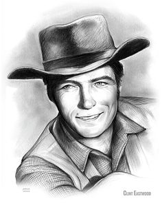 Clint Eastwood Sketch at PaintingValley.com | Explore collection of ...