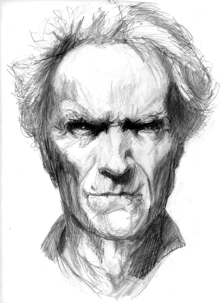 762x1049 Clint Eastwood Sketch By Harveyartifex - Clint Eastwood Sketch