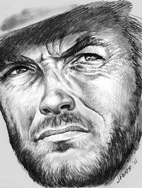 543x717 Sketch Of The Day Clint Eastwood - Clint Eastwood Sketch