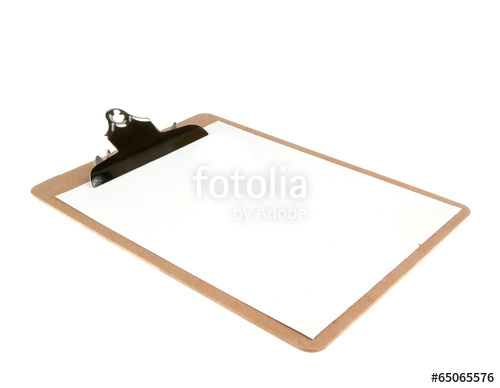 500x388 Empty Document In A Clipboard (Sketch Board) Isolated On White - Clipboard Sketch