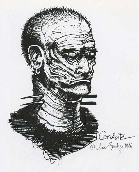 487x600 I Live On My (C) Drive - Clive Barker Sketches