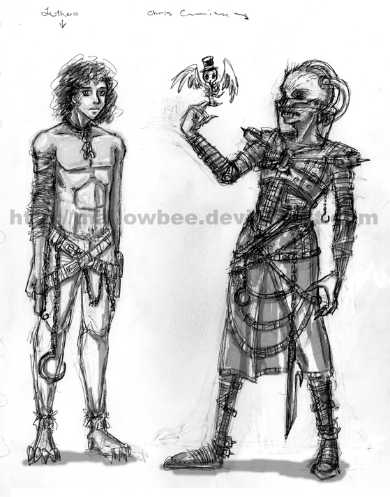 559x713 Letho And Christopher Carrion By Clive Barker Club - Clive Barker Sketches