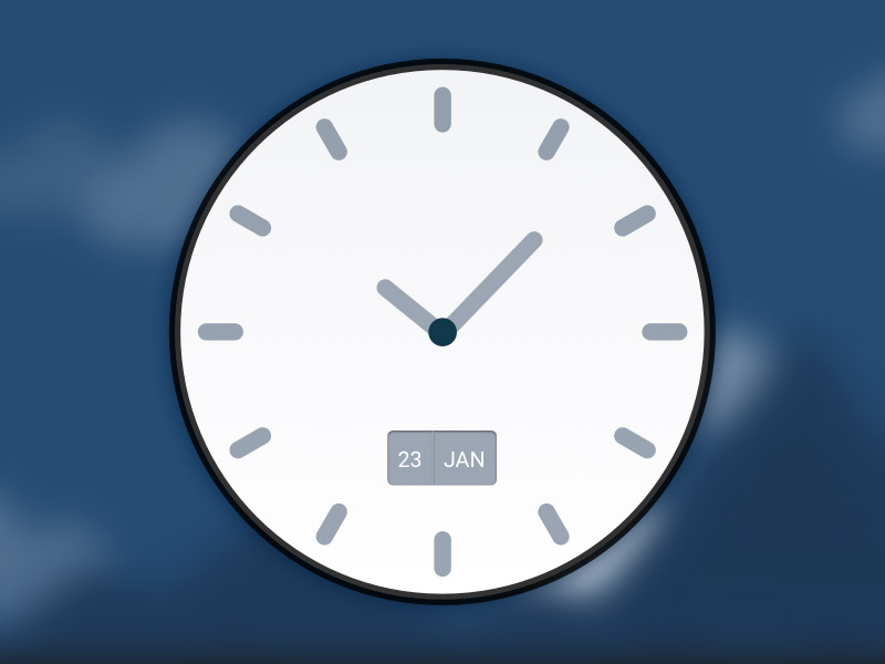 800x600 Simple Clock Sketch Freebie - Clock Sketch