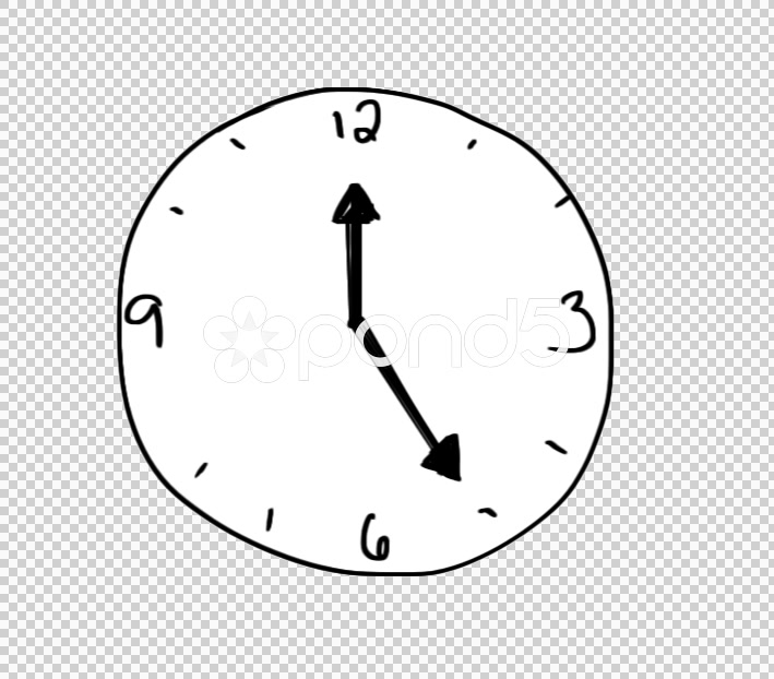 709x622 Video Animated Clock Illustration Whiteboard Sketch Drawing Hand - Clock Sketch