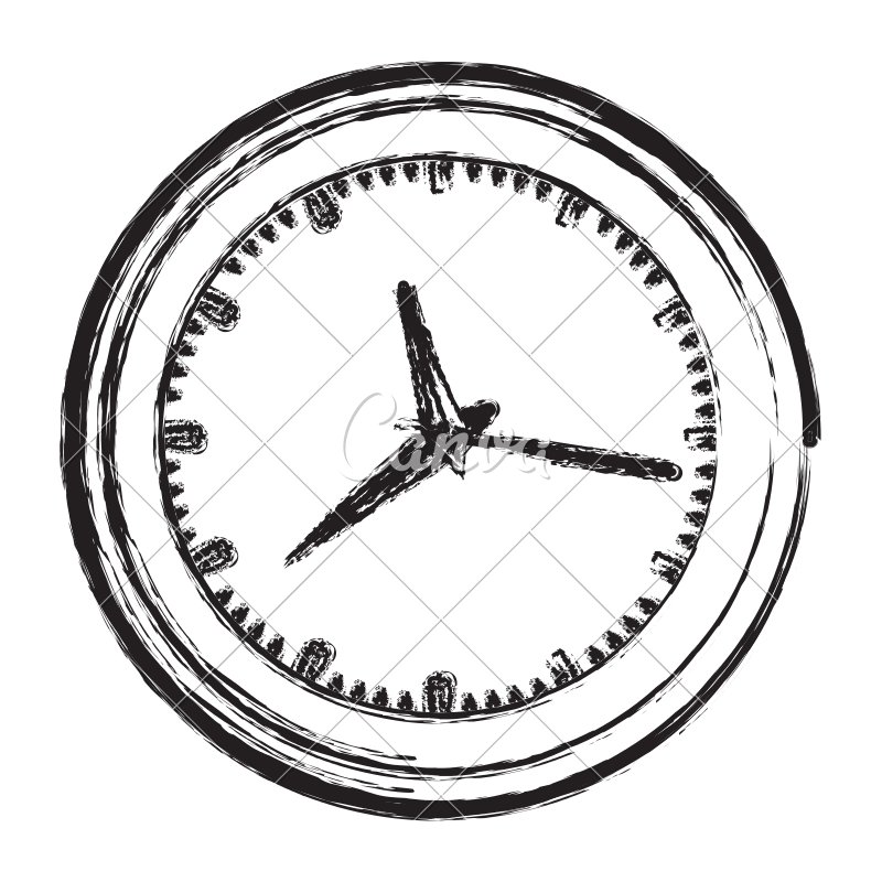 800x800 Wall Clock Sketch - Clock Sketch