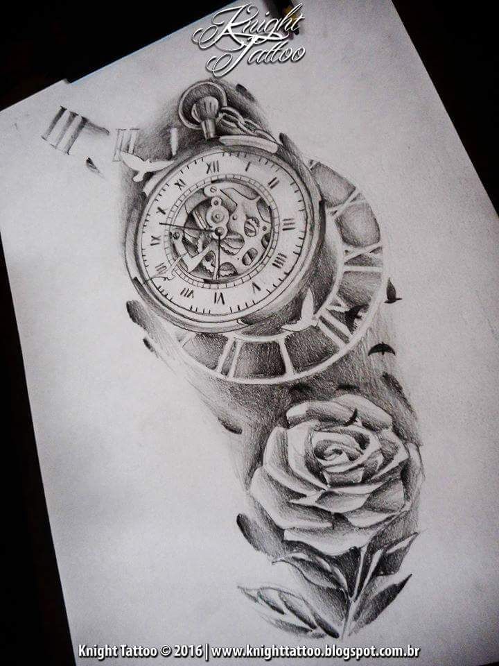720x960 Clock - Clock Sketch Tattoo