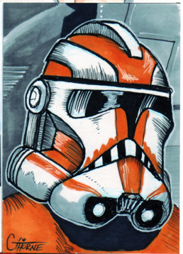 258x358 Clone Trooper Sketch Card By Ssitechie - Clone Trooper Sketch