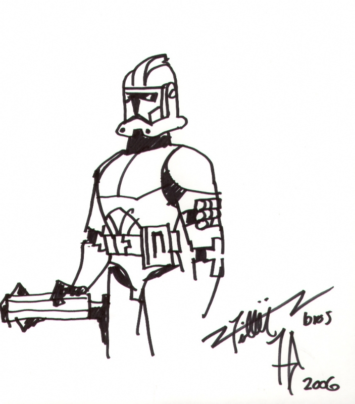 703x800 Star Wars Clone Wars - Clone Trooper Sketch