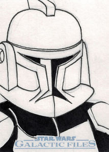 214x300 Star Wars Galactic Files Sketch Card By Diego Jourdan Of Clone - Clone Trooper Sketch