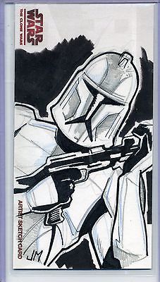 227x400 Trooper Topps Star Wars Clone Wars Sketch Card 11 Joe Corroney - Clone Trooper Sketch