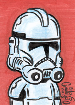 258x360 Chris G Daily Sketch Card - Clone Trooper Sketch