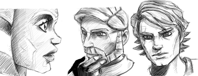 800x308 Clone Wars Sketches By Boom Pop Ping - Clone Wars Sketch
