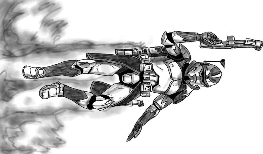 1024x600 My Sketch Of Commander Wolffe Star Wars Amino - Clone Wars Sketch