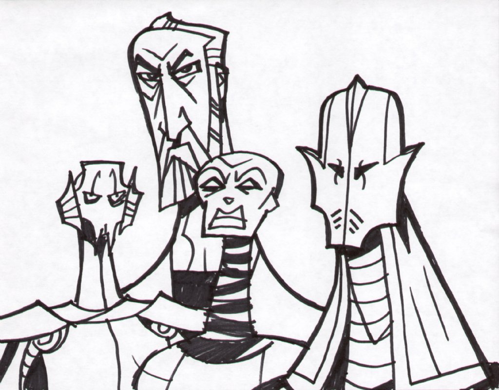 1024x800 Star Wars Clone Wars - Clone Wars Sketch