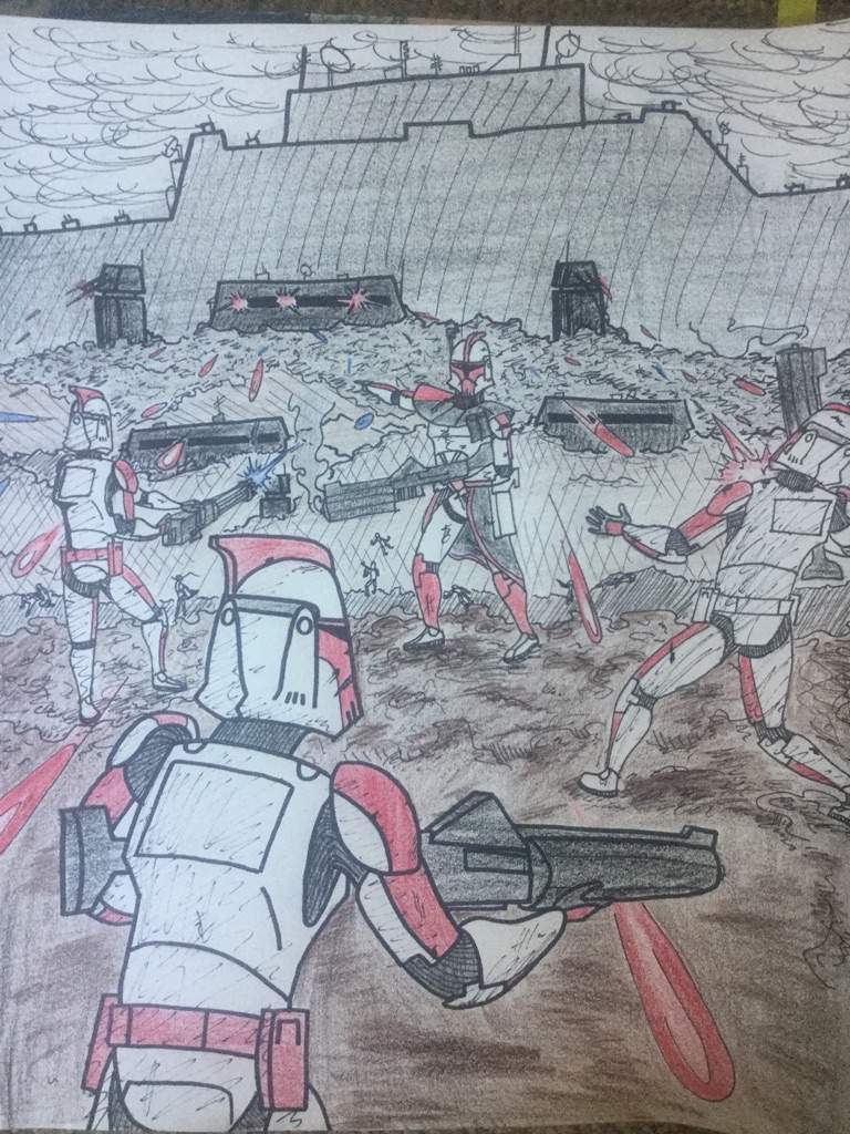 768x1024 Clone Trooper Last Stand Sketch - Clone Wars Sketch