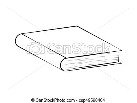 450x339 Closed Book Cartoon Vector Symbol Icon Design. Beautiful - Closed Book Sketch